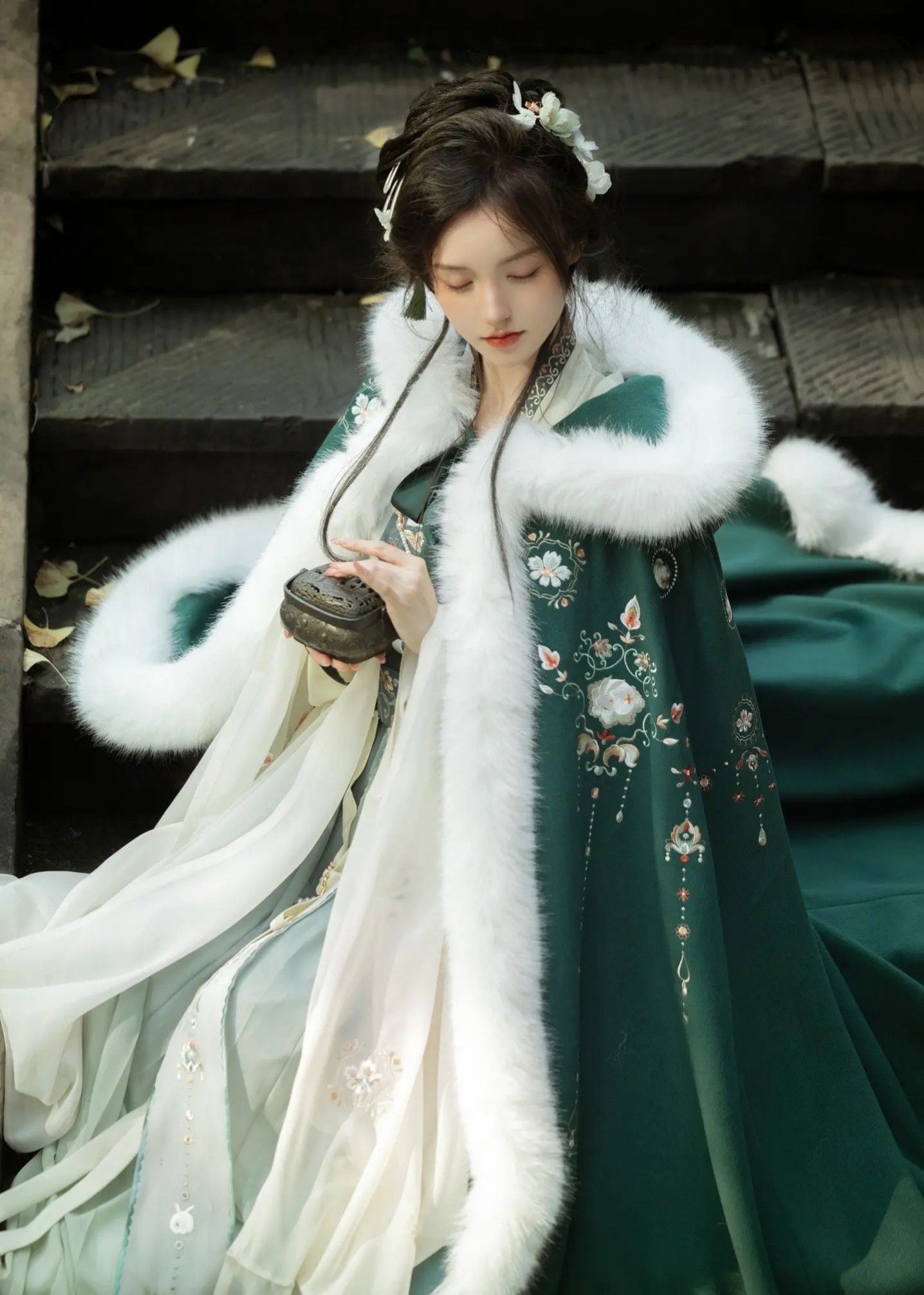 Ancient Fairy-like Girl in Traditional Chinese Hanfu Costume Ancient Fairy-like Girl in Traditional Chinese Hanfu Costume
