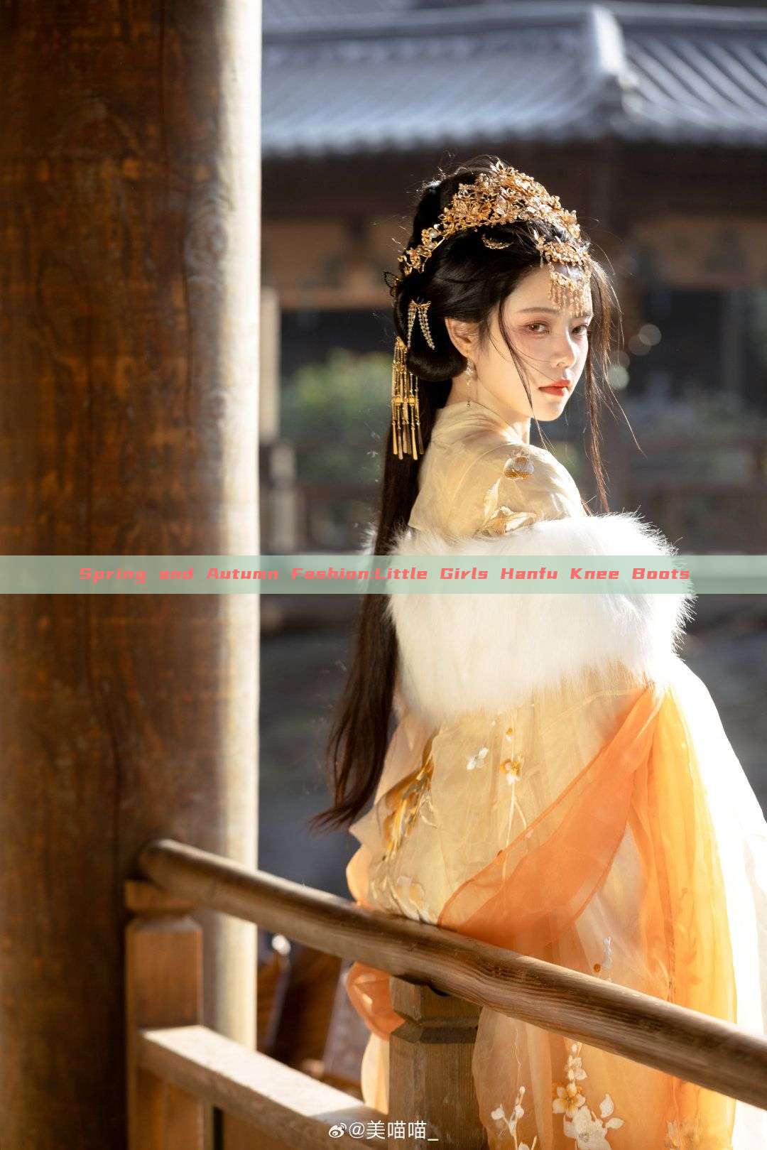 Spring and Autumn Fashion:Little Girls Hanfu Knee Boots Spring and Autumn Fashion:Little Girls Hanfu Knee Boots