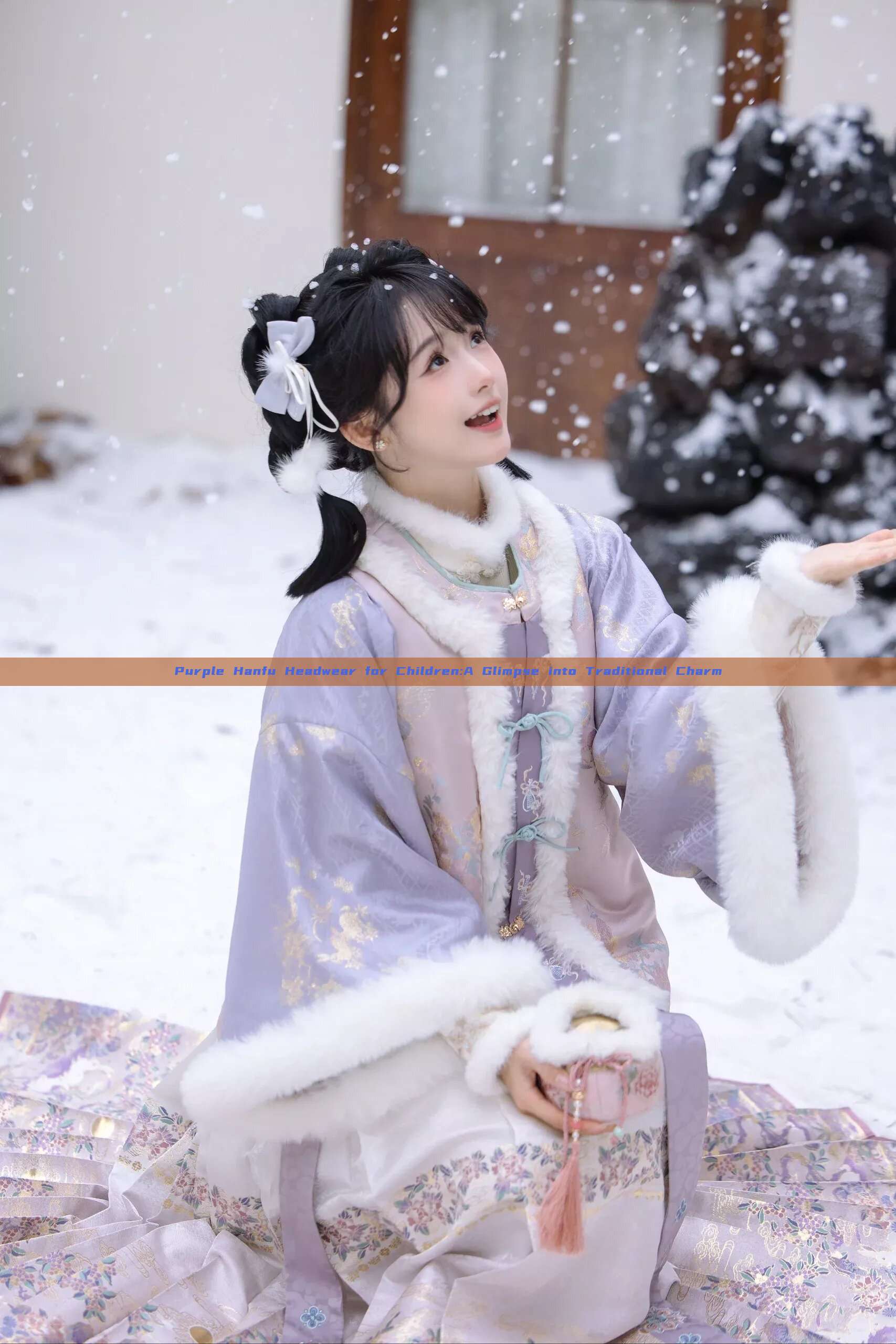 Purple Hanfu Headwear for Children:A Glimpse into Traditional Charm Purple Hanfu Headwear for Children:A Glimpse into Traditional Charm