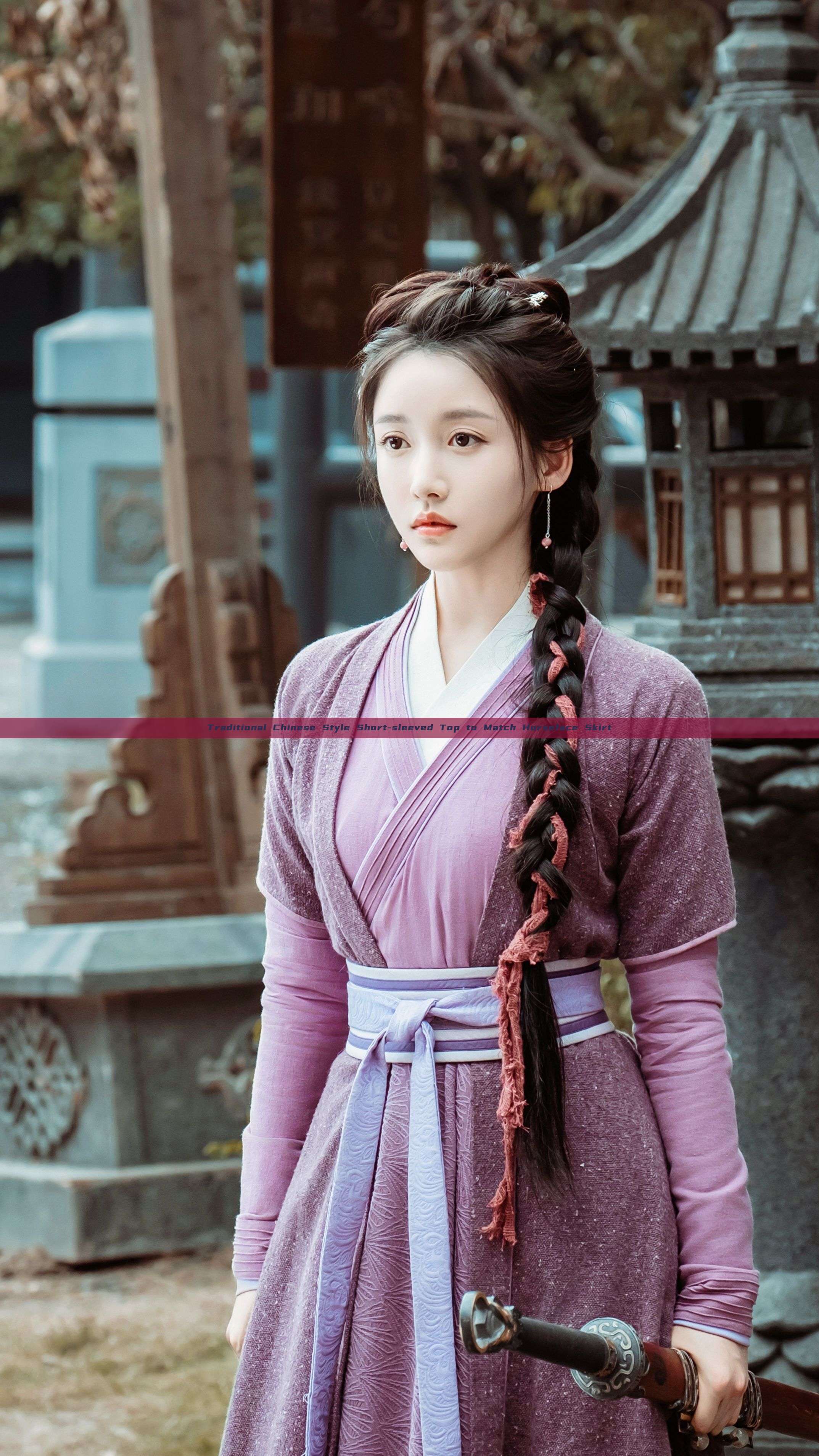 Traditional Chinese Style Short-sleeved Top to Match Horseface Skirt Traditional Chinese Style Short-sleeved Top to Match Horseface Skirt